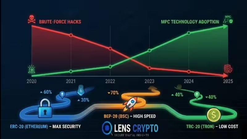 Technical Comparison of ERC20, BEP20, and TRC20 Networks for Secure Asset Custody